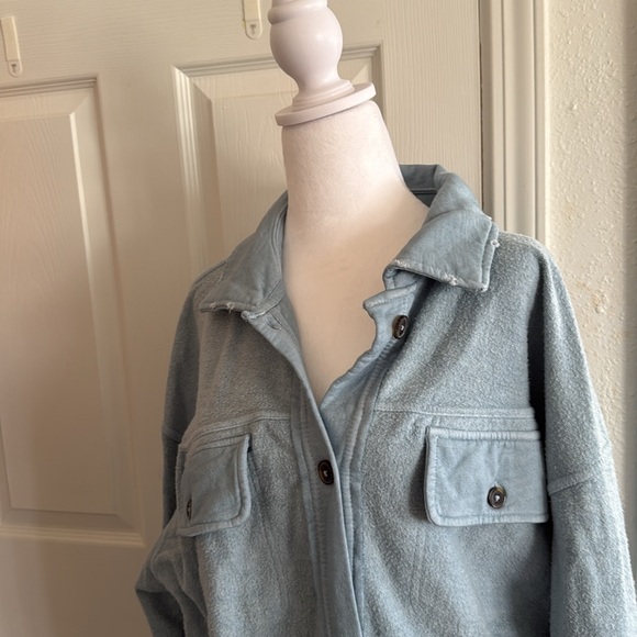 Used Free People Women's Blue Jacket - Picture 3 of 4